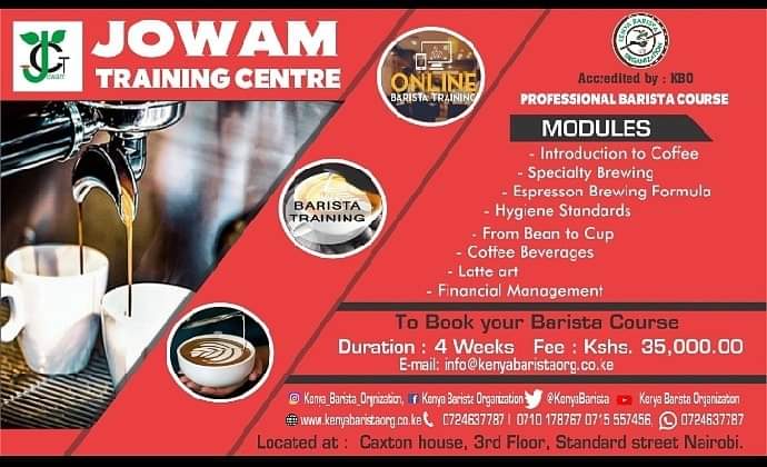 Kenya Barista Organization courses and modules